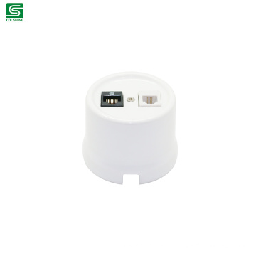 Colshine Vintage Ceramic Surface Mounted Data Socket Network Socket